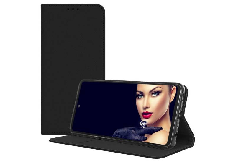 mtb more energy Smartphone-Hülle Smart Magnet für Xiaomi Redmi Note 11 Pro 4G, 5G (EU), Schwarz, Bookstyle Klapphülle Cover Wallet Case aus Kunstleder von mtb more energy