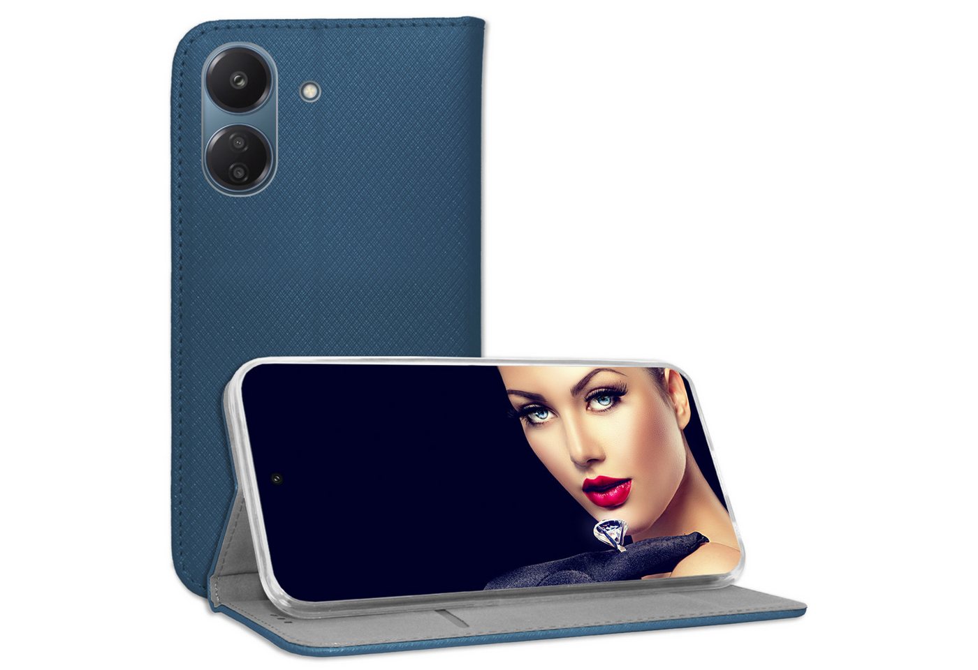 mtb more energy Smartphone-Hülle Smart Magnet für Xiaomi Redmi 13C, Blau, Bookstyle Klapphülle Cover Wallet Case aus Kunstleder mtb more energy Smartphone-Hülle Smart Magnet für Xiaomi Redmi 13C, Blau, Bookstyle Klapphülle Cover Wallet Case aus Kunstleder von mtb more energy