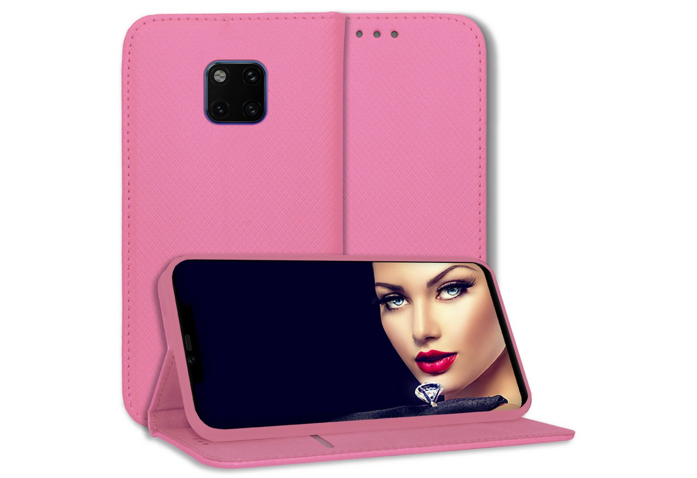 mtb more energy Smartphone-Hülle Smart Magnet für Huawei Mate 20 Pro, Pink, Bookstyle Klapphülle Cover Wallet Case aus Kunstleder mtb more energy Smartphone-Hülle Smart Magnet für Huawei Mate 20 Pro, Pink, Bookstyle Klapphülle Cover Wallet Case aus Kunstleder von mtb more energy