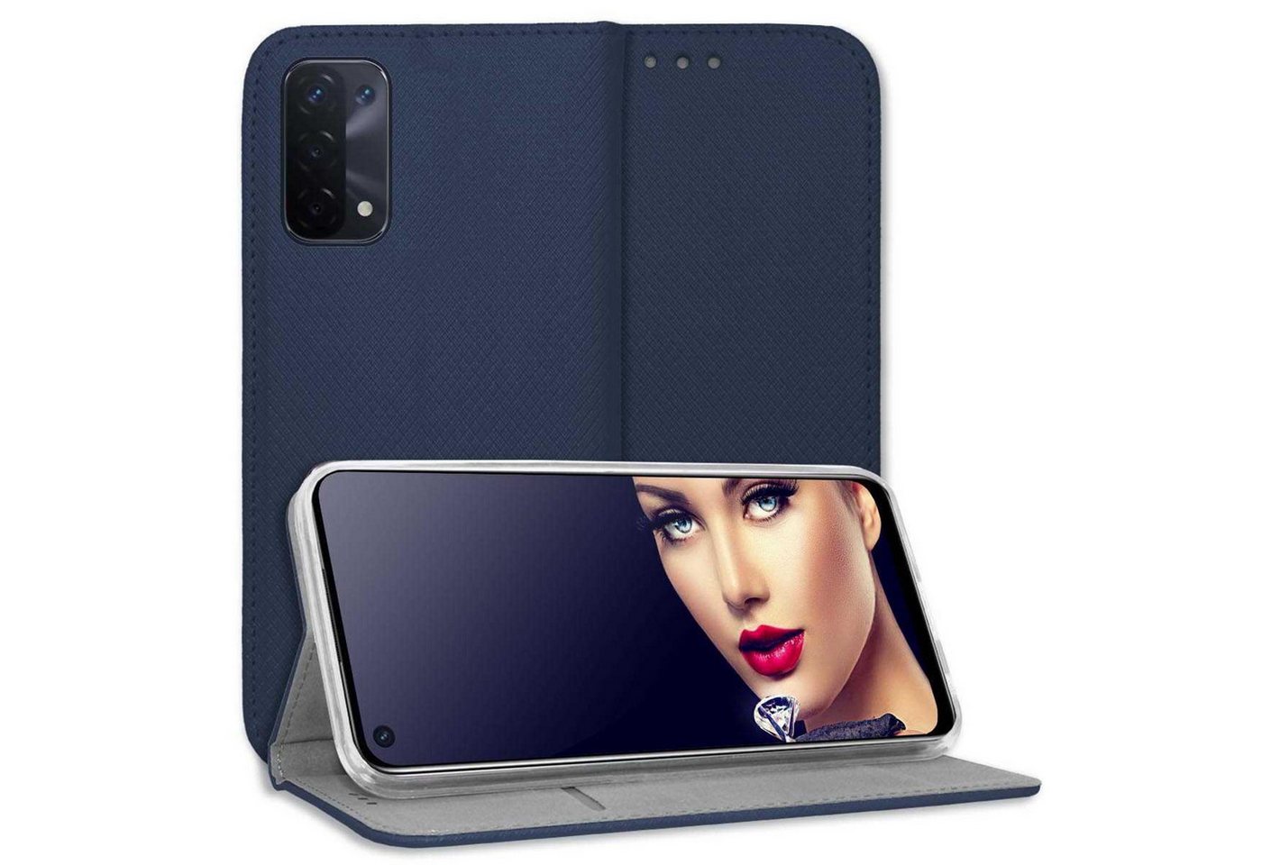 mtb more energy Smartphone-Hülle Smart Magnet für Oppo A54 5G, A74 5G, A93 5G, Blau, Bookstyle Klapphülle Cover Wallet Case aus Kunstleder mtb more energy Smartphone-Hülle Smart Magnet für Oppo A54 5G, A74 5G, A93 5G, Blau, Bookstyle Klapphülle Cover Wallet Case aus Kunstleder von mtb more energy