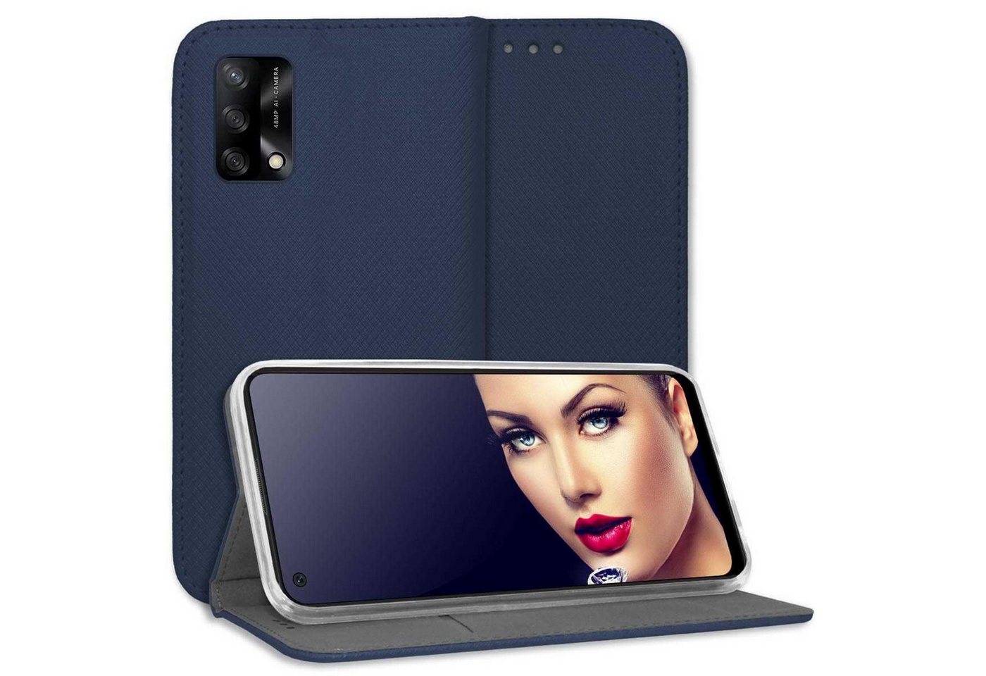 mtb more energy Smartphone-Hülle Smart Magnet für Oppo A74 4G / Oppo F19 4G, Blau, Bookstyle Klapphülle Cover Wallet Case aus Kunstleder mtb more energy Smartphone-Hülle Smart Magnet für Oppo A74 4G / Oppo F19 4G, Blau, Bookstyle Klapphülle Cover Wallet Case aus Kunstleder von mtb more energy