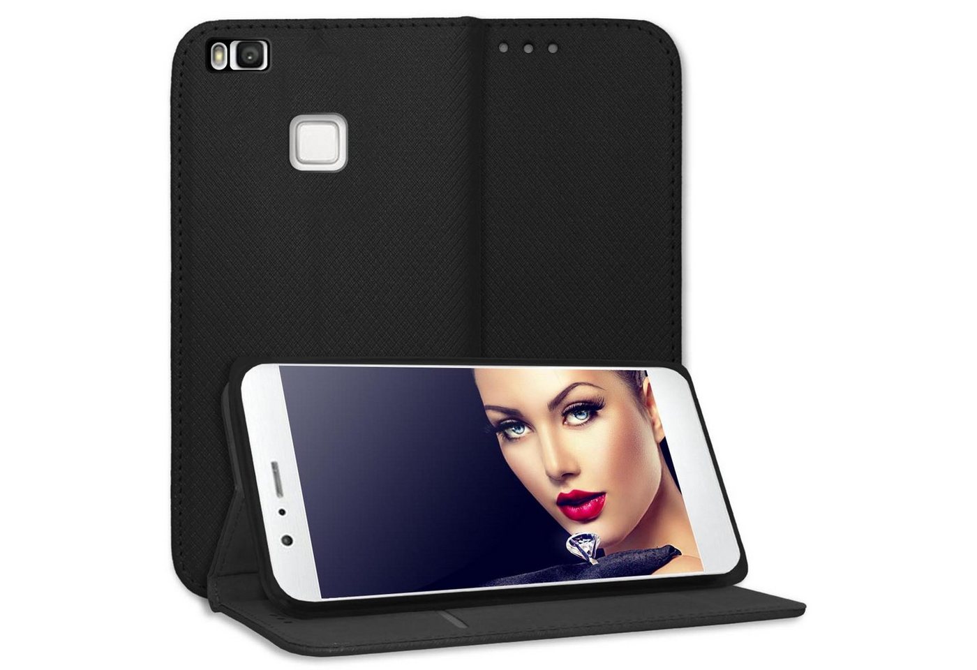mtb more energy Smartphone-Hülle Smart Magnet für Huawei P9 lite, G9 Lite, Schwarz, Bookstyle Klapphülle Cover Wallet Case aus Kunstleder mtb more energy Smartphone-Hülle Smart Magnet für Huawei P9 lite, G9 Lite, Schwarz, Bookstyle Klapphülle Cover Wallet Case aus Kunstleder von mtb more energy