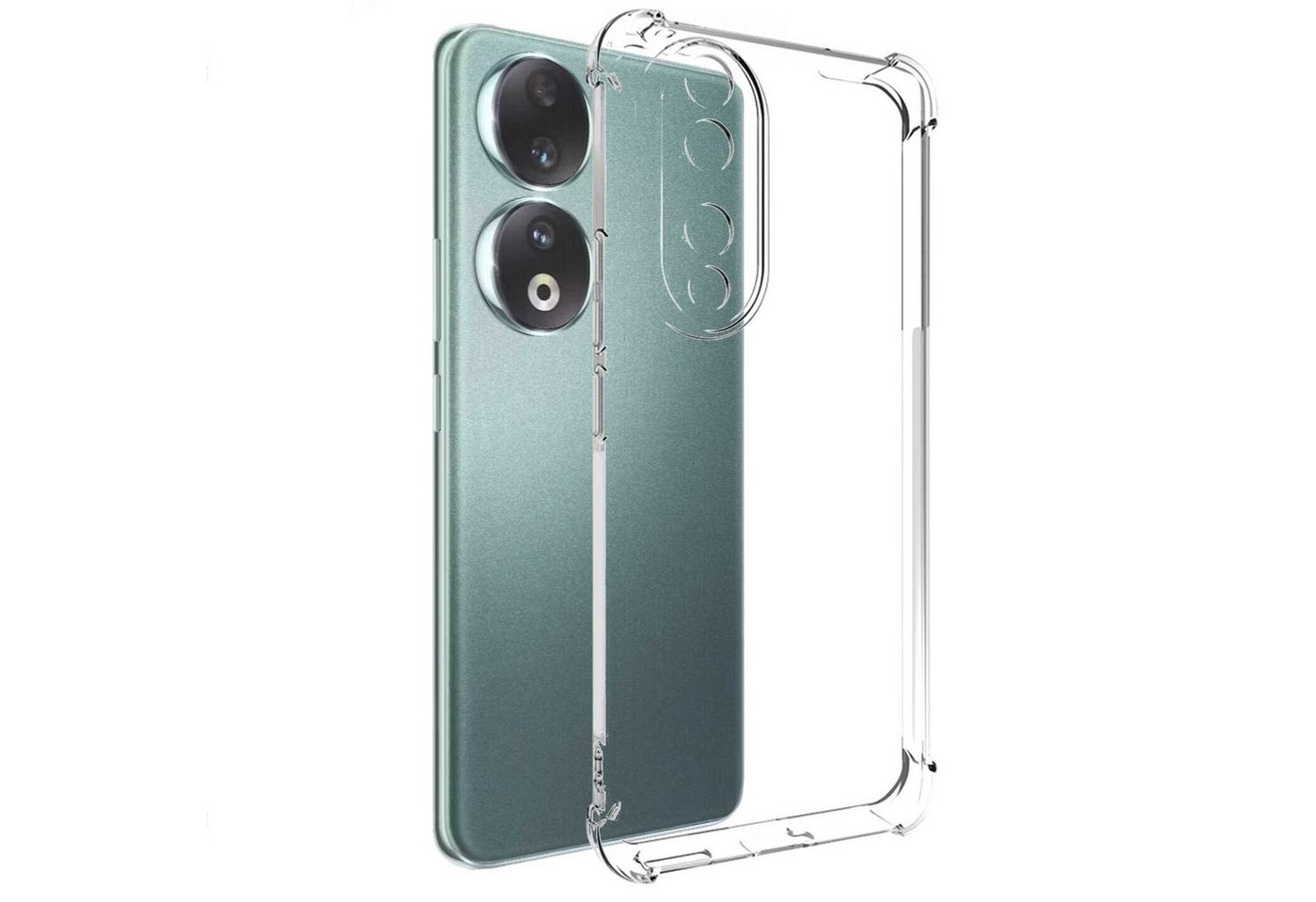 mtb more energy Smartphone-Hülle Clear Armor Soft für Honor 90 5G (REA-AN00, 6.7), mit Anti-Shock Verstärkung von mtb more energy