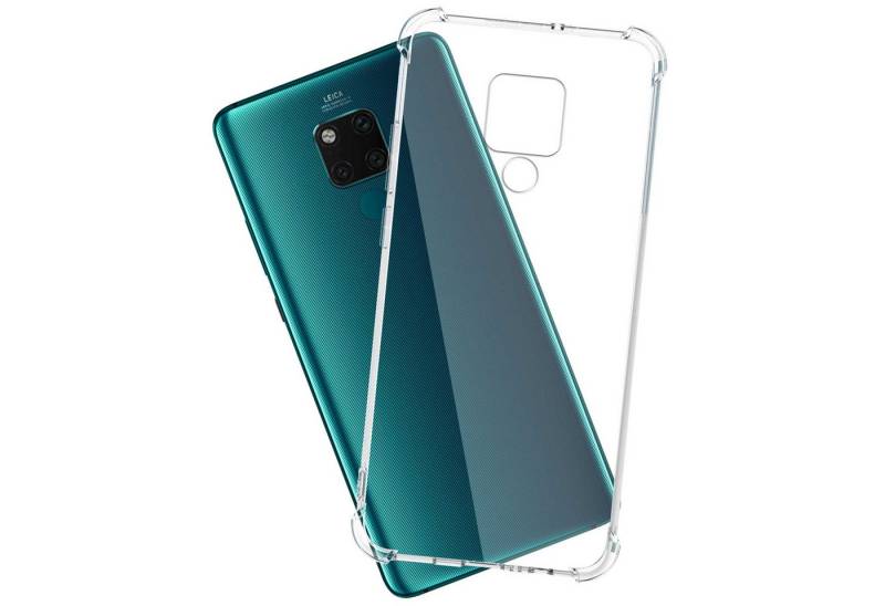 mtb more energy Smartphone-Hülle Clear Armor Soft für Huawei Mate 20 X / 20 X 5G (7.2), mit Anti-Shock Verstärkung von mtb more energy