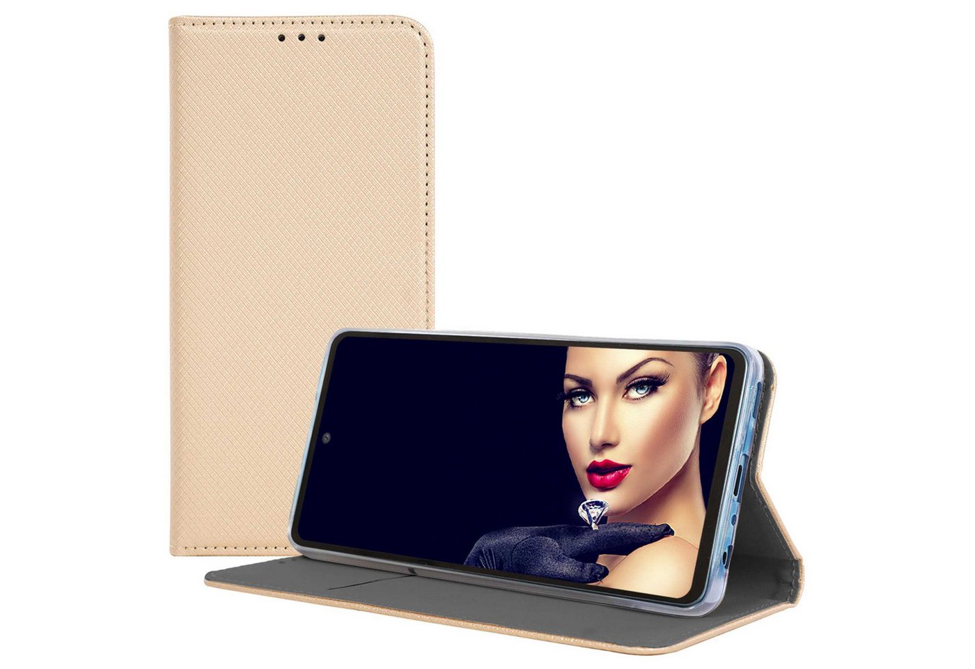 mtb more energy Smartphone-Hülle Smart Magnet für Samsung Galaxy S22 5G, Gold, Bookstyle Klapphülle Cover Wallet Case aus Kunstleder mtb more energy Smartphone-Hülle Smart Magnet für Samsung Galaxy S22 5G, Gold, Bookstyle Klapphülle Cover Wallet Case aus Kunstleder von mtb more energy