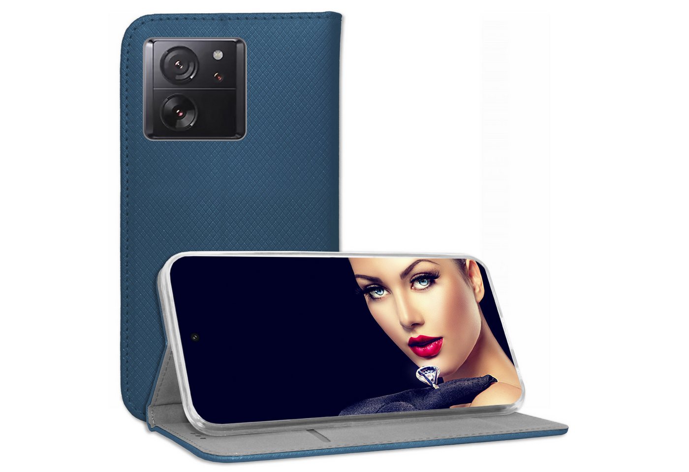 mtb more energy Smartphone-Hülle Smart Magnet für Xiaomi 13T / 13T Pro, Blau, Bookstyle Klapphülle Cover Wallet Case aus Kunstleder mtb more energy Smartphone-Hülle Smart Magnet für Xiaomi 13T / 13T Pro, Blau, Bookstyle Klapphülle Cover Wallet Case aus Kunstleder von mtb more energy