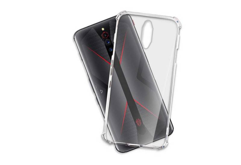 mtb more energy Smartphone-Hülle Clear Armor Case für ZTE Nubia Red Magic 5G, Transparente TPU Schutzhülle Case Backcover mit Anti-Shock Verstärkung von mtb more energy