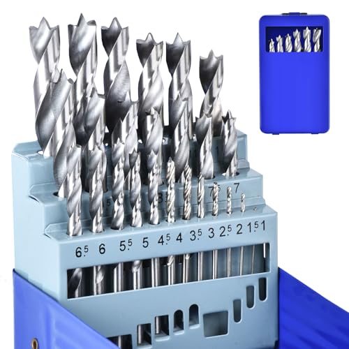 MTCHAVNO Metallbohrer, 25 Stück, professionelles Bohrer-Set, Größen zwischen 1 und 13 mm, für Keramikfliesen, Ziegel, Kunststoff, Beton, Klasse MTCHAVNO Metallbohrer, 25 Stück, professionelles Bohrer-Set, Größen zwischen 1 und 13 mm, für Keramikfliesen, Ziegel, Kunststoff, Beton, Klasse von mtchavno