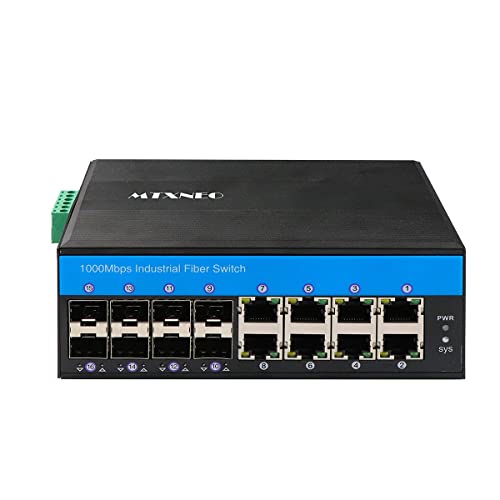 8 Port POE Switch Managed L2+ Gigabit Ethernet Switch 10/100/1000M 8 Port SFP mit Vlan QoS STP/RSTP von mtxneo