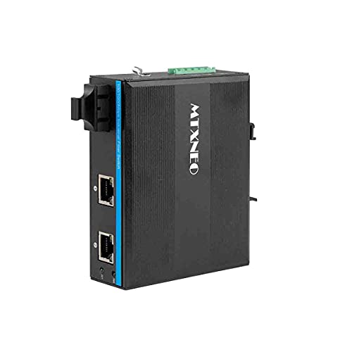Mini Industrial Fiber Switch Gigabit Outdoor Netzwerk Switch Din Rail Montage 1 SC Fiber Port und 2 UTP bis zu 20 km von mtxneo