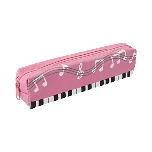 Mäppchen Klaviertastatur für Stifte (pink) - schönes Geschenk für Musiker von mugesh