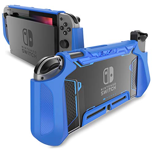 mumba Hülle für Nintendo Switch Robuste Schutzhülle Hybrid TPU Griff Case Cover für Nintendo Switch, Blau von mumba