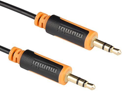 mumbi 0.30m Audio Klinkenkabel - 3.5mm Klinke auf 3.5mm Klinke mit vergoldeten Steckern von mumbi