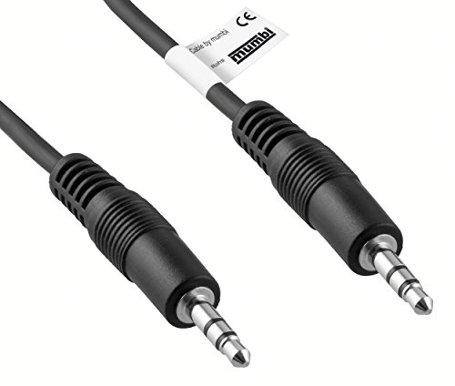 mumbi 08370 Audiokabel 3,5mm Stereo Klinkenkabel (3.5mm Stecker auf 3,5mm Stecker), 1.50m von mumbi