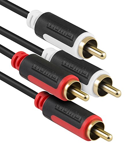 mumbi 1,5m Stereo Audio Cinch Verbindungskabel - 2x RCA Cinch Stecker auf 2x RCA Cinch Stecker von mumbi