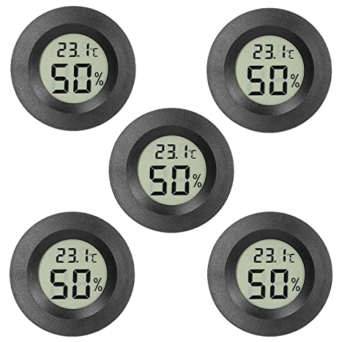 mumbi 5x mini Thermometer Hygrometer Thermo-Hygrometer Temperaturmesser Luftfeuchtigkeit -50℃ bis +70℃ / 10% bis 99% von mumbi
