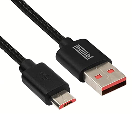 mumbi Black Line USB Kabel USB A auf Micro B Stecker Datenkabel Ladekabel Sync-Kabel 2m von mumbi