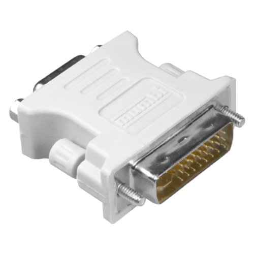mumbi DVI Adapter (DVI-I zu VGA) DVI 24+5 zu VGA Adapter - Digital auf Analog Adapter für Grafikkarten, Beamer, und Monitore TFT (Crt) von mumbi