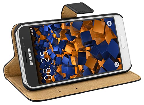 mumbi Echt Leder Bookstyle Case kompatibel mit Samsung Galaxy J3 2016 Hülle Leder Tasche Case Wallet, schwarz mumbi Echt Leder Bookstyle Case kompatibel mit Samsung Galaxy J3 2016 Hülle Leder Tasche Case Wallet, schwarz von mumbi
