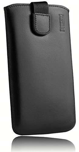 mumbi Echt Ledertasche kompatibel mit Huawei P10 lite Hülle Leder Tasche Case Wallet, schwarz von mumbi