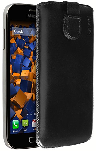 mumbi Echt Ledertasche kompatibel mit Samsung Galaxy Grand Neo Plus Hülle Leder Tasche Case Wallet, schwarz von mumbi