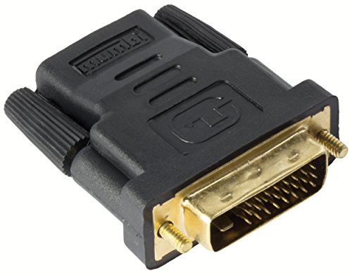 mumbi HDMI auf DVI Adapter - vergoldet + Zertifiziert - DVI-D Stecker (24+1) auf HDMI Buchse (19pol) Adapter/Full HD 1080p von mumbi