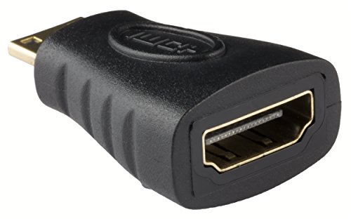 mumbi High Speed MINI HDMI auf HDMI High Speed Adapter 3D konform - vergoldet + zertifiziert - HDMI Buchse (19pol) auf Mini HDMI Stecker (19pol) von mumbi