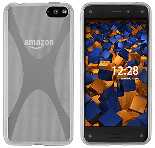 mumbi Hülle kompatibel mit Amazon Fire Phone Handy Case Handyhülle, transparent weiss von mumbi