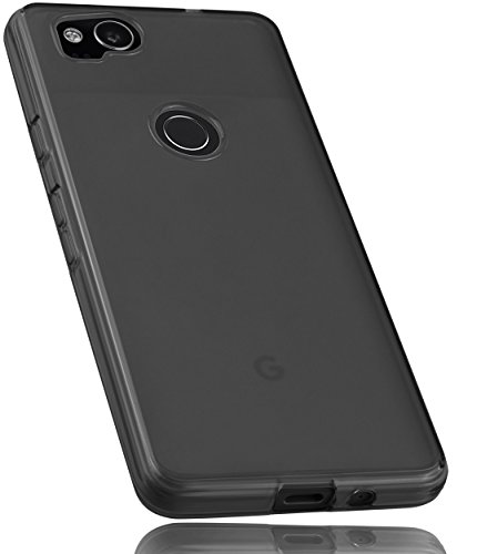 mumbi Hülle kompatibel mit Google Pixel 2 Handy Case Handyhülle, transparent schwarz von mumbi