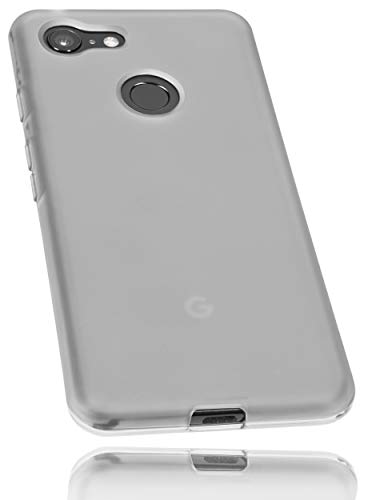 mumbi Hülle kompatibel mit Google Pixel 3 Handy Case Handyhülle, transparent schwarz von mumbi