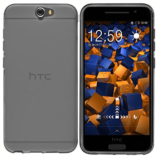 mumbi Hülle kompatibel mit HTC One A9 Handy Case Handyhülle, transparent schwarz von mumbi