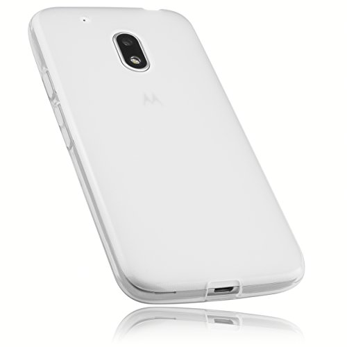 mumbi Hülle kompatibel mit Lenovo Moto G4 Play Handy Case Handyhülle, transparent weiss von mumbi
