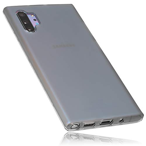 mumbi Hülle kompatibel mit Samsung Galaxy Note 10+ Handy Case Handyhülle, transparent schwarz von mumbi