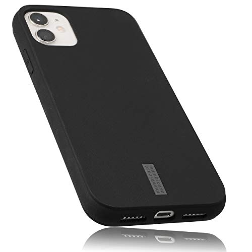 mumbi Hülle kompatibel mit iPhone 11 Handy Case Handyhülle, schwarz mit grauem Streifen von mumbi