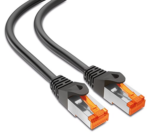 mumbi LAN Kabel 0,5m CAT 6 Netzwerkkabel geschirmtes F/UTP CAT6 Ethernet Kabel Patchkabel RJ45 0,5Meter, schwarz von mumbi