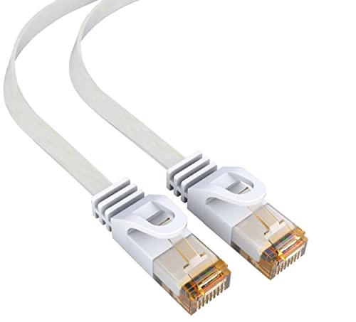 mumbi LAN Kabel 1,5m CAT 6 Netzwerkkabel Flachkabel CAT6 Ethernet Kabel Patchkabel RJ45 1,5Meter, weiss von mumbi