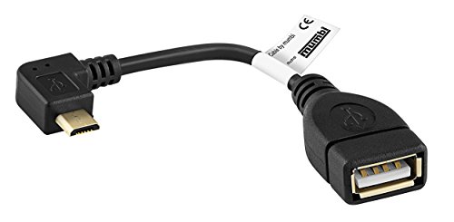 mumbi OTG USB Adapter Kabel (micro-B Datenkabel gewinkelt 11 cm) von mumbi