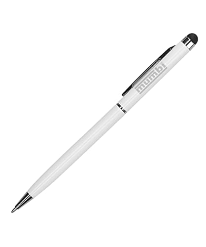 mumbi Stylus Pen - Eingabestift + Kugelschreiber für iPhone, iPad, iPod, Galaxy S3 S2, Galaxy TAB etc. + EXTRA Ersatzmine, weiss von mumbi