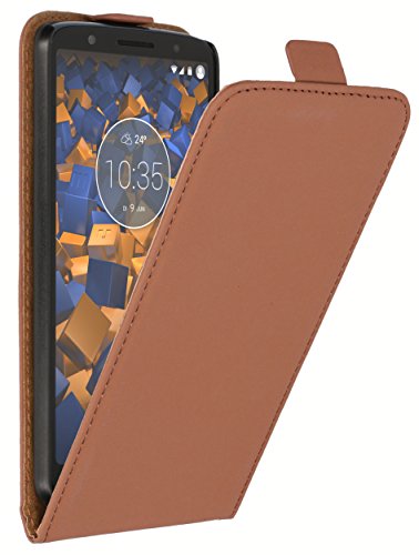 mumbi Tasche Flip Case kompatibel mit Motorola Moto G6 Hülle Handytasche Case Wallet, braun von mumbi