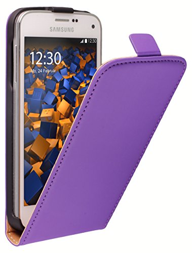 mumbi Tasche Flip Case kompatibel mit Samsung Galaxy S5 mini Hülle Handytasche Case Wallet, lila von mumbi