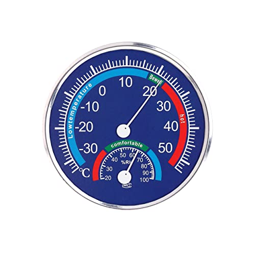 mumbi Thermo-Hygrometer Temperatur und Luftfeuchtigkeit Anzeige zur Raumklimakontrolle in Blau von mumbi