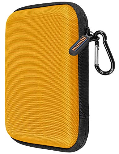 mumbi externe Festplattentasche bis 6,35 cm (2,5 Zoll) gelb/senfgelb, Memory Karten, Hülle von mumbi