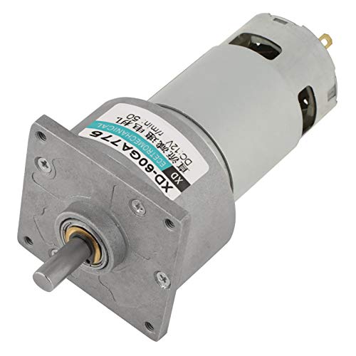Getriebemotor DC-Getriebemotor DC12V/24V 35W Großer Drehmomentmotor DC-Mikro-Metallgetriebemotor Einstellbare Geschwindigkeit CW/CCW(12V 50rpm) von mumisuto