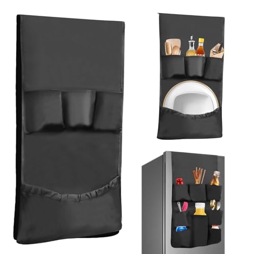 Mini Kühlschrank Organizer,138*32.5cm Hängende Kühlschrank Aufbewahrungstasche,Mini-Kühlschrank-Organizer mit 12 Fächern,Organizer für Besteck,Getränkeflaschen,Gewürze,Müllsäcke für Wohnheim, Büro von mumisuto