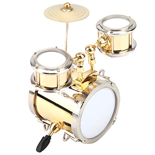 Musikinstrument-Ornament, Miniatur-Musikinstrument-Replik-Schlagzeug-Set Ornament Schlagzeuger-Geschenk mit Box zum Verschenken und Aufbewahren von mumisuto