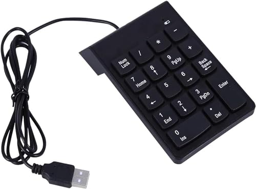 mumisuto Ziffernblock, USB Numeric Keypad, Mini Nummernblock Numpad, Tragbare Nummerntastatur, für Laptop Externe Nummer Tastaturkürzel Tastatur Dateneingabe von mumisuto