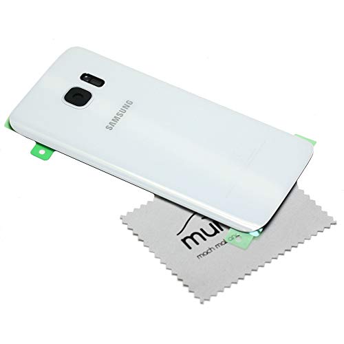 Akkudeckel für Original Samsung für Samsung Galaxy S7 (G930F) Akkufachdeckel weiß White Back Cover Rückwand mit mungoo Displayputztuch von mungoo mach mal anders ...