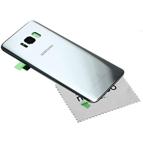 Akkudeckel für Original Samsung für Samsung Galaxy S8 Plus (G955F) Silber Silver Akkufachdeckel Back Cover mit mungoo Displayputztuch von mungoo mach mal anders ...