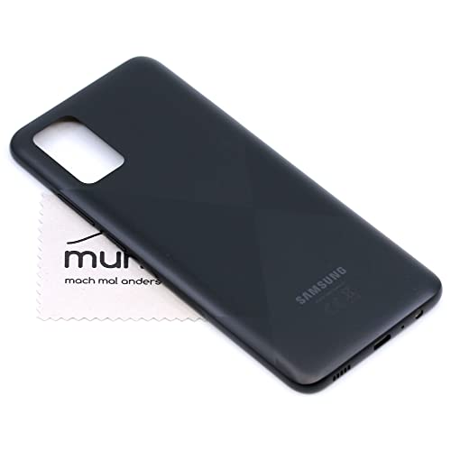 Akkudeckel für Samsung Original für Samsung Galaxy A02s (A025G) Schwarz Backcover Deckel Rückwand mit mungoo Displayputztuch von mungoo mach mal anders ...