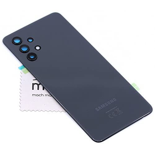Akkudeckel für Samsung Original für Samsung Galaxy A32 4G (A325F) Schwarz Backcover Deckel Rückwand mit mungoo Displayputztuch von mungoo mach mal anders ...